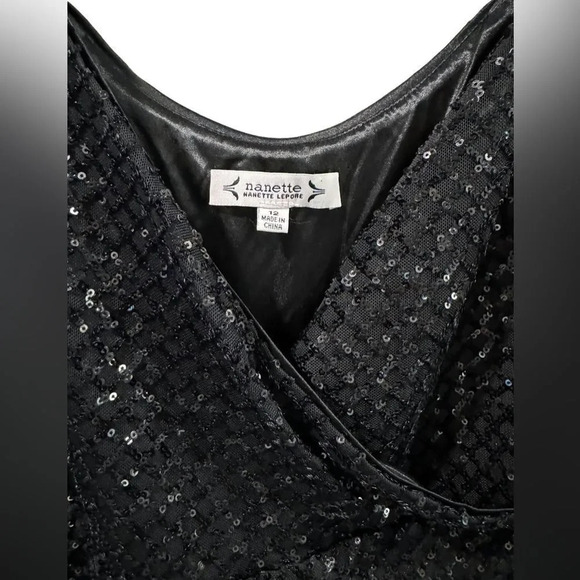 Nanette Lepore Sequin Holiday Dress Cocktail Sz 12 NWT MSRP $198 - Picture 2 of 5